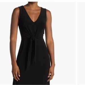 Vince Camuto V-neck, black wrap dress